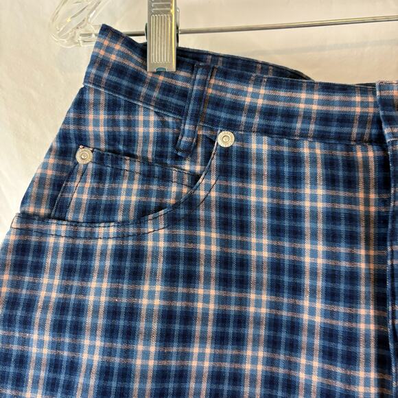 Skoozi Vintage 90s High Waist Plaid Shorts Size 11 27" x 8.5" - Picture 2 of 5